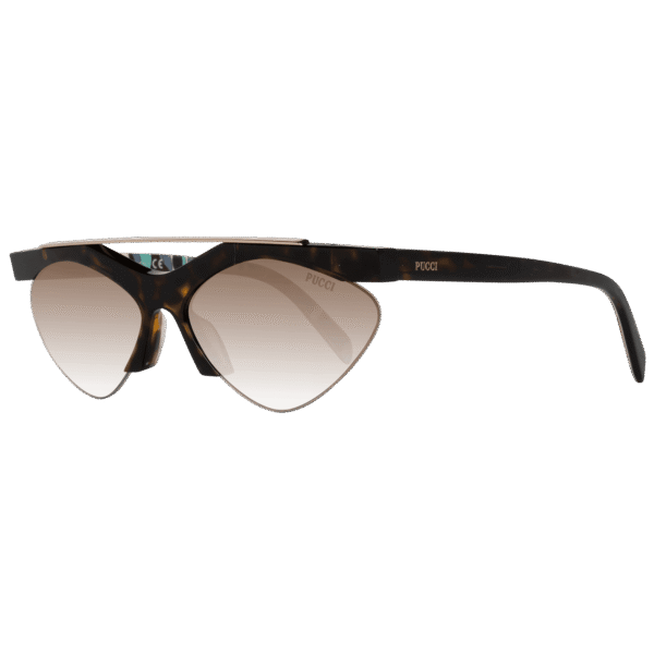 Pucci Katzenaugen Sonnenbrille EP0137 5952F in Braun – 45° Seitenansicht