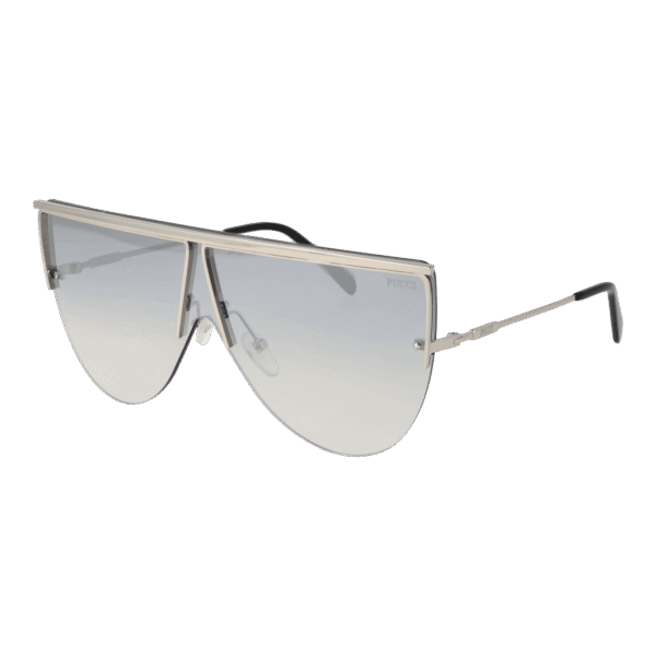Pucci Monoscheibe Sonnenbrille EP0139 0016C in Silber – 45° Seitenansicht