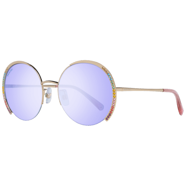 Swarovski Rund Sonnenbrille SK0280-H 5632W in Gold – 45° Seitenansicht