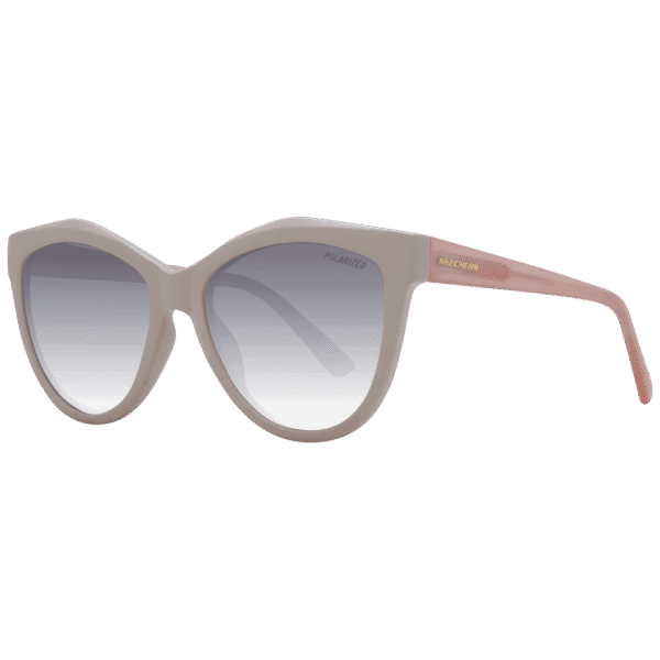 Skechers Katzenaugen Sonnenbrille SE6104 5573H in Beige – 45° Seitenansicht