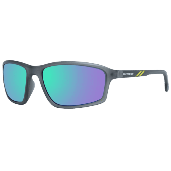 Skechers Rechteck Sonnenbrille SE6130 6220Q in Grau – 45° Seitenansicht