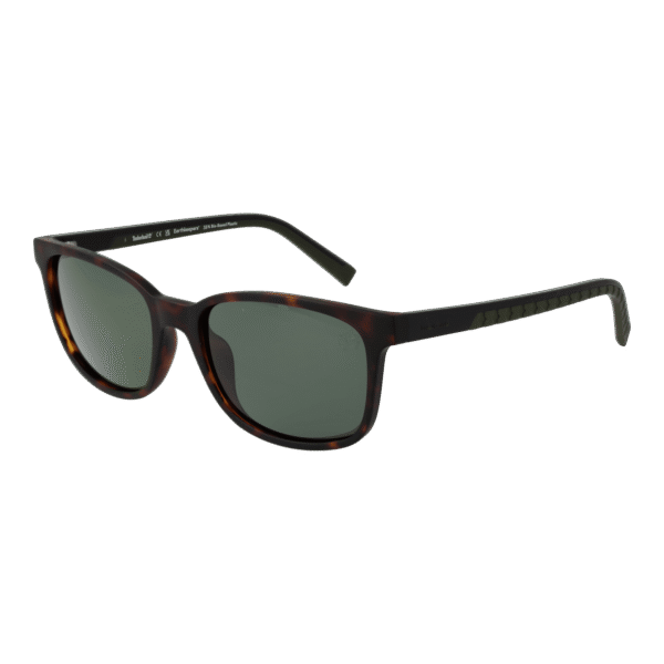 Timberland Rechteck Sonnenbrille TB9243 5652R in Braun – 45° Seitenansicht
