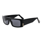 GCDS Rechteck Sonnenbrille GD0009 5701A in Schwarz – 45° Seitenansicht