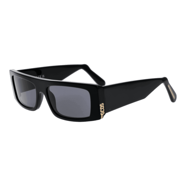 GCDS Rechteck Sonnenbrille GD0009 5701A in Schwarz – 45° Seitenansicht