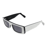 GCDS Rechteck Sonnenbrille GD0009 5723A in Weiß – 45° Seitenansicht