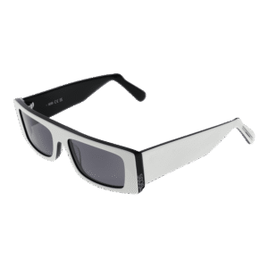 GCDS Rechteck Sonnenbrille GD0009 5723A in Weiß – 45° Seitenansicht