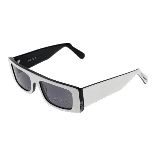 GCDS Rechteck Sonnenbrille GD0009 5723A in Weiß – 45° Seitenansicht