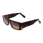 GCDS Rechteck Sonnenbrille GD0009 5752B in Braun – 45° Seitenansicht