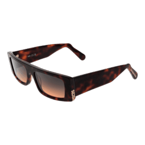 GCDS Rechteck Sonnenbrille GD0009 5752B in Braun – 45° Seitenansicht