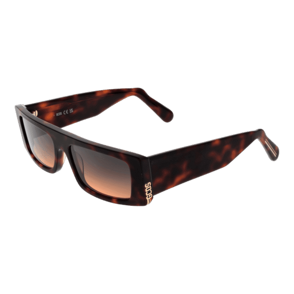 GCDS Rechteck Sonnenbrille GD0009 5752B in Braun – 45° Seitenansicht