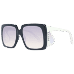 Pucci Quadrat Sonnenbrille EP0167 5801B in Schwarz – 45° Seitenansicht
