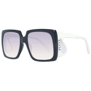 Pucci Quadrat Sonnenbrille EP0167 5801B in Schwarz – 45° Seitenansicht