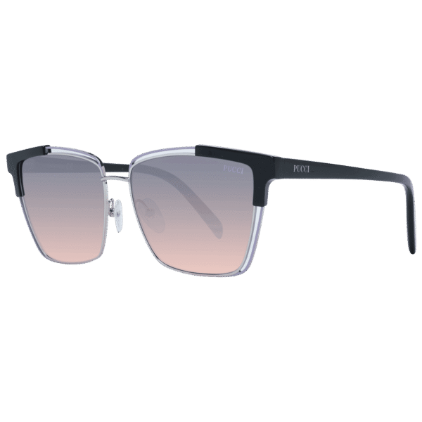 Pucci Katzenaugen Sonnenbrille EP0171 5705B in Schwarz – 45° Seitenansicht