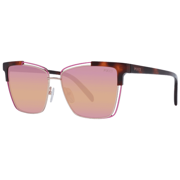 Pucci Katzenaugen Sonnenbrille EP0171 5756T in Braun – 45° Seitenansicht