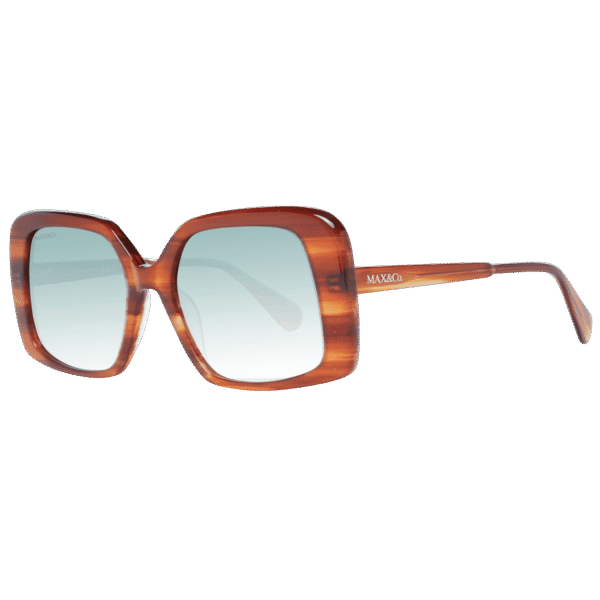 Max & Co Quadrat Sonnenbrille MO0031 5545P in Braun – 45° Seitenansicht