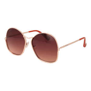 Max Mara Schmetterling Sonnenbrille MM0005 6028F in Rosé Gold – 45° Seitenansicht