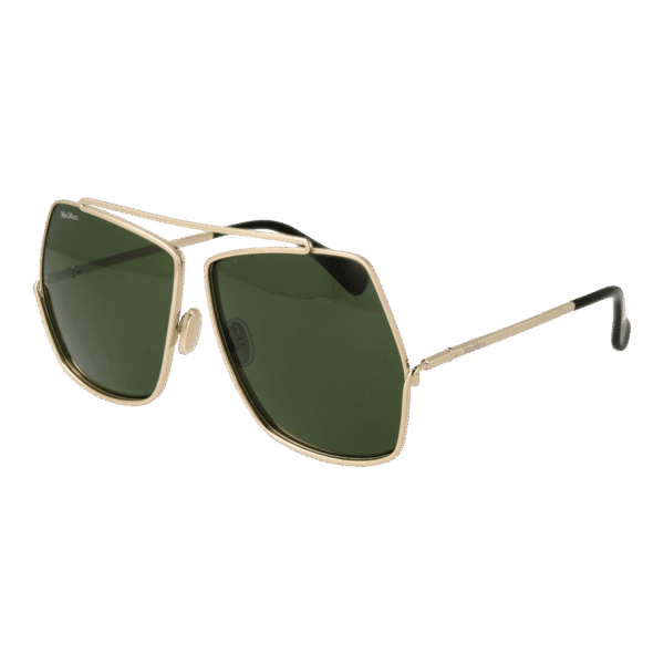 Max Mara Sonnenbrille MM0006 6408A – 45° Seitenansicht Max Mara Geometric Sonnenbrille MM0006 6408A in Gold – 45° Seitenansicht