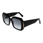 GCDS Quadrat Sonnenbrille GD0015 5701B in Schwarz – 45° Seitenansicht