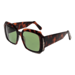 GCDS Quadrat Sonnenbrille GD0015 5752N in Braun – 45° Seitenansicht