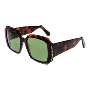 GCDS Quadrat Sonnenbrille GD0015 5752N in Braun – 45° Seitenansicht