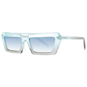 Pucci Rechteck Sonnenbrille EP0175 5689P in Türkis – 45° Seitenansicht