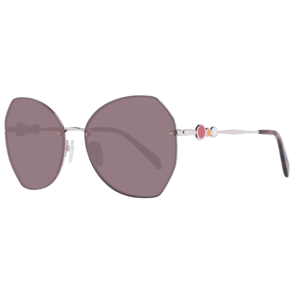 Pucci Schmetterling Sonnenbrille EP0178 6128E in Rosé Gold – 45° Seitenansicht