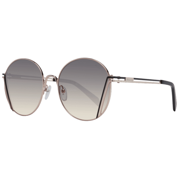 Pucci Rund Sonnenbrille EP0180 5828B in Rosé Gold – 45° Seitenansicht
