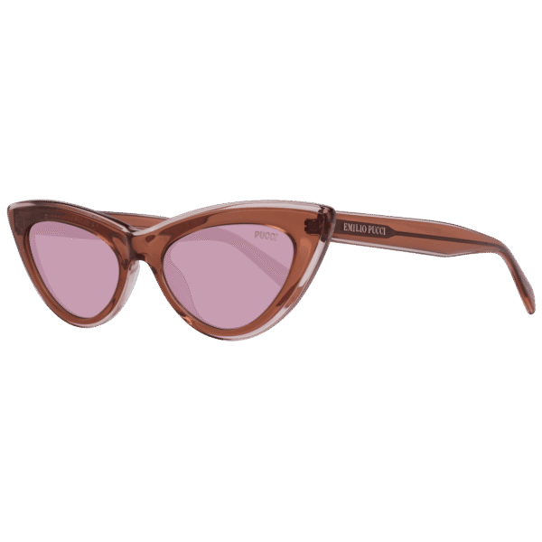 Pucci Katzenaugen Sonnenbrille EP0181 5347F in Braun – 45° Seitenansicht