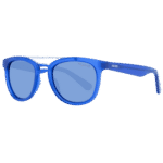 Skechers Rund Sonnenbrille SE9079 4891V in Blau – 45° Seitenansicht