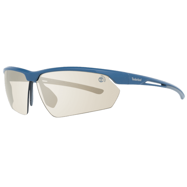 Timberland Rechteck Sonnenbrille TB9264 7291D in Blau – 45° Seitenansicht