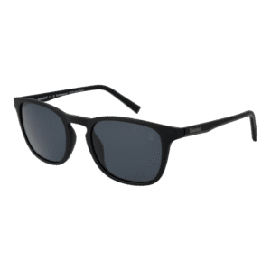 Timberland Quadrat Sonnenbrille TB9265 5302D in Schwarz – 45° Seitenansicht