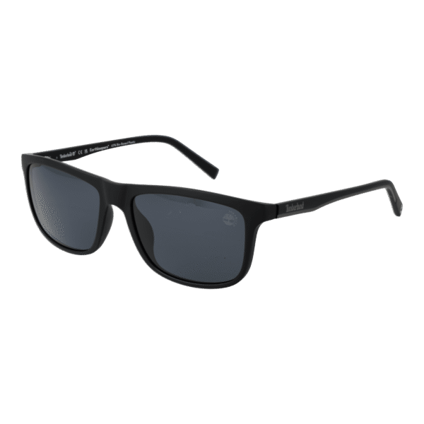 Timberland Rechteck Sonnenbrille TB9266 5702D in Schwarz – 45° Seitenansicht