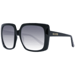 Guess Rechteck Sonnenbrille GF6142 5701B in Schwarz – 45° Seitenansicht