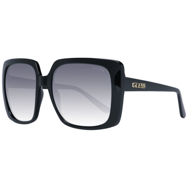 Guess Rechteck Sonnenbrille GF6142 5701B in Schwarz – 45° Seitenansicht