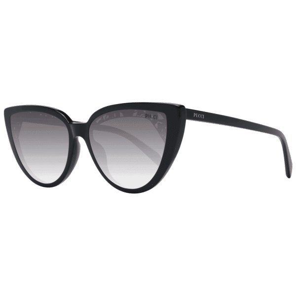 Pucci Katzenaugen Sonnenbrille EP0183 5801F in Schwarz – 45° Seitenansicht