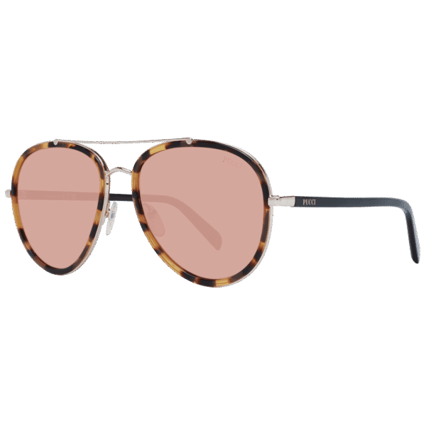 Pucci Pilotenbrille Sonnenbrille EP0185 5756E in Braun – 45° Seitenansicht
