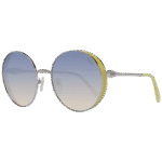 Pucci Rund Sonnenbrille EP0187 5616B in Silber – 45° Seitenansicht