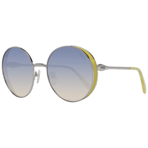 Pucci Rund Sonnenbrille EP0187 5616B in Silber – 45° Seitenansicht