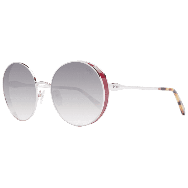 Pucci Sonnenbrille EP0187 5628F – 45° Seitenansicht Pucci Rund Sonnenbrille EP0187 5628F in Rosé Gold – 45° Seitenansicht