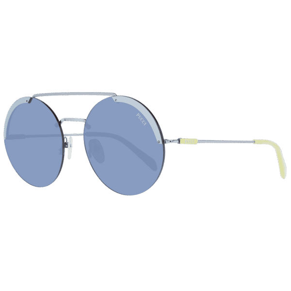 Pucci Rund Sonnenbrille EP0189 5816A in Grau – 45° Seitenansicht