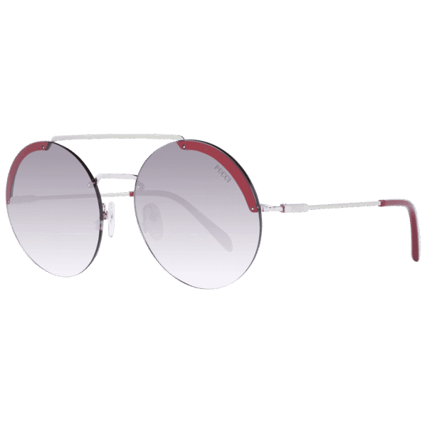Pucci Rund Sonnenbrille EP0189 5832F in Gold – 45° Seitenansicht