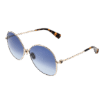 Max Mara Rund Sonnenbrille MM0034 6032W in Gold – 45° Seitenansicht