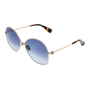 Max Mara Rund Sonnenbrille MM0034 6032W in Gold – 45° Seitenansicht