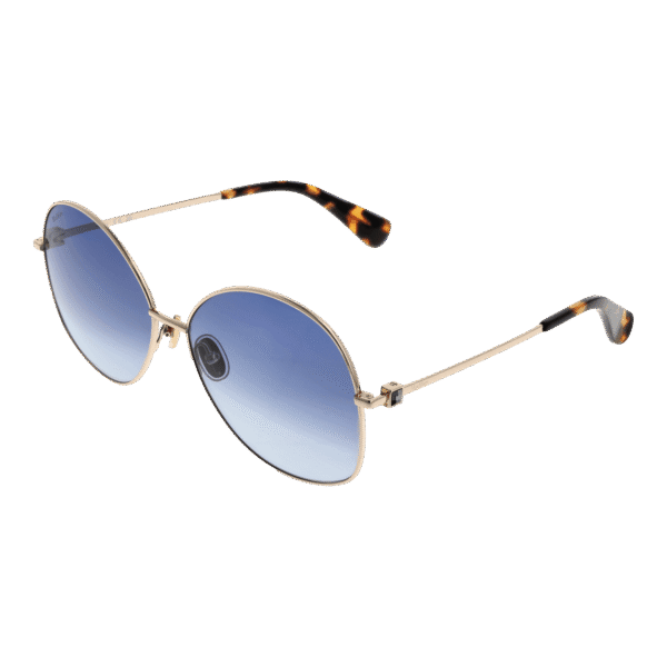 Max Mara Rund Sonnenbrille MM0034 6032W in Gold – 45° Seitenansicht