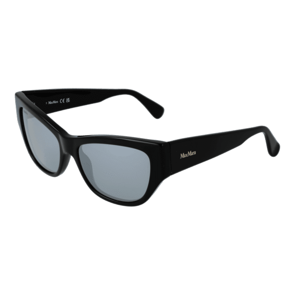 Max Mara Katzenaugen Sonnenbrille MM0041 5601A in Schwarz – 45° Seitenansicht