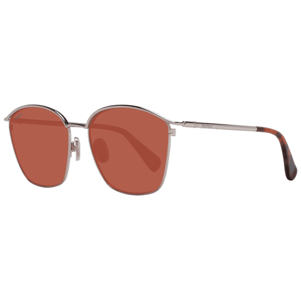 Max Mara Rechteck Sonnenbrille MM0043 5554E in Rosé Gold – 45° Seitenansicht