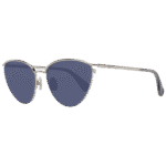 Max Mara Katzenaugen Sonnenbrille MM0044 5663A in Silber – 45° Seitenansicht