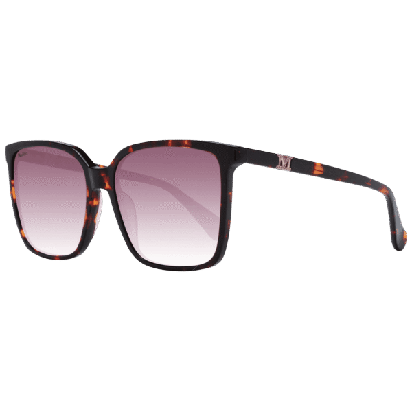 Max Mara Quadrat Sonnenbrille MM0046 5754T in Rot – 45° Seitenansicht