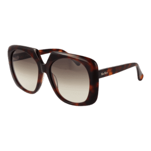 Max Mara Rund Sonnenbrille MM0047 5652F in Braun – 45° Seitenansicht