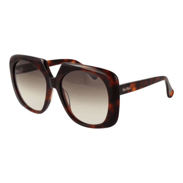 Max Mara Rund Sonnenbrille MM0047 5652F in Braun – 45° Seitenansicht